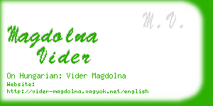 magdolna vider business card
